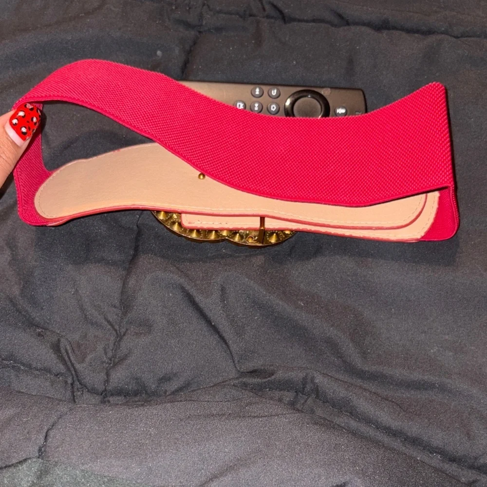 Fashion Red Dress Stretchy Women's Belt